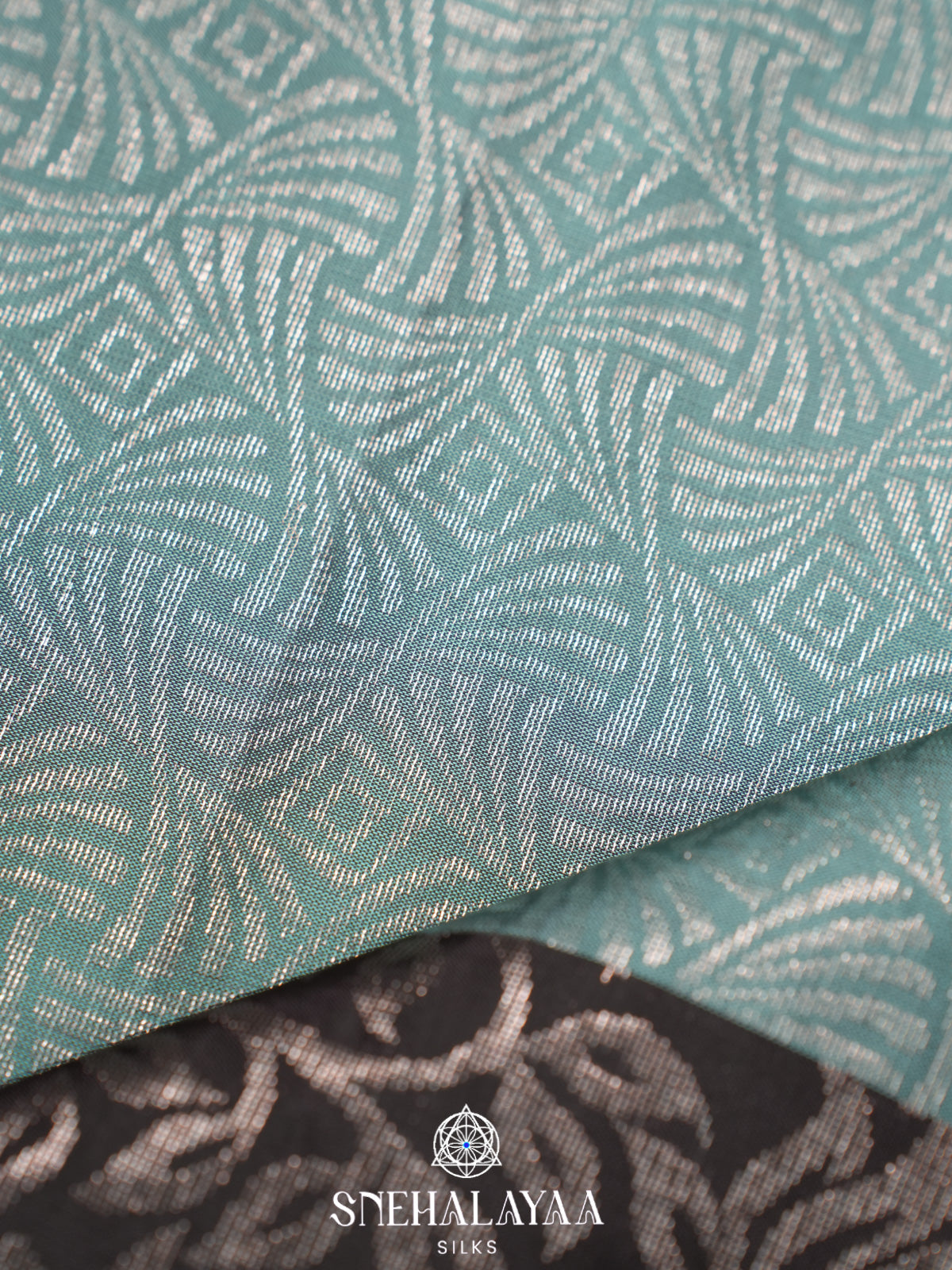 Aqua Blue Soft Silk Saree