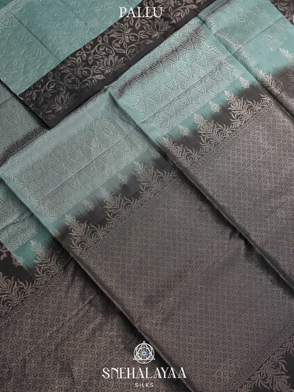 Aqua Blue Soft Silk Saree