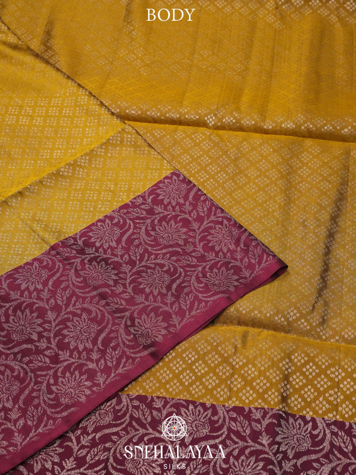Mustard Yellow Soft Silk Saree