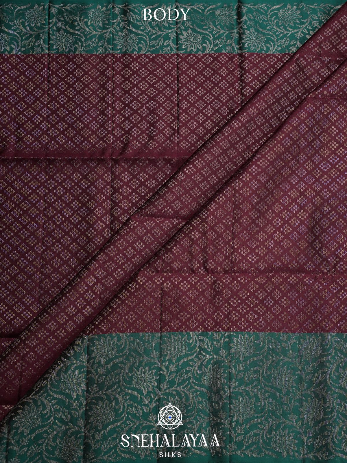 Burgundy Soft Silk Saree