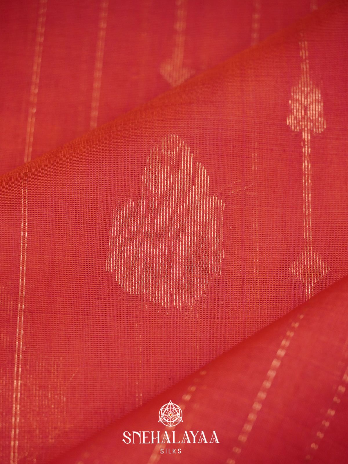 Red Kanchi Silk Cotton Saree