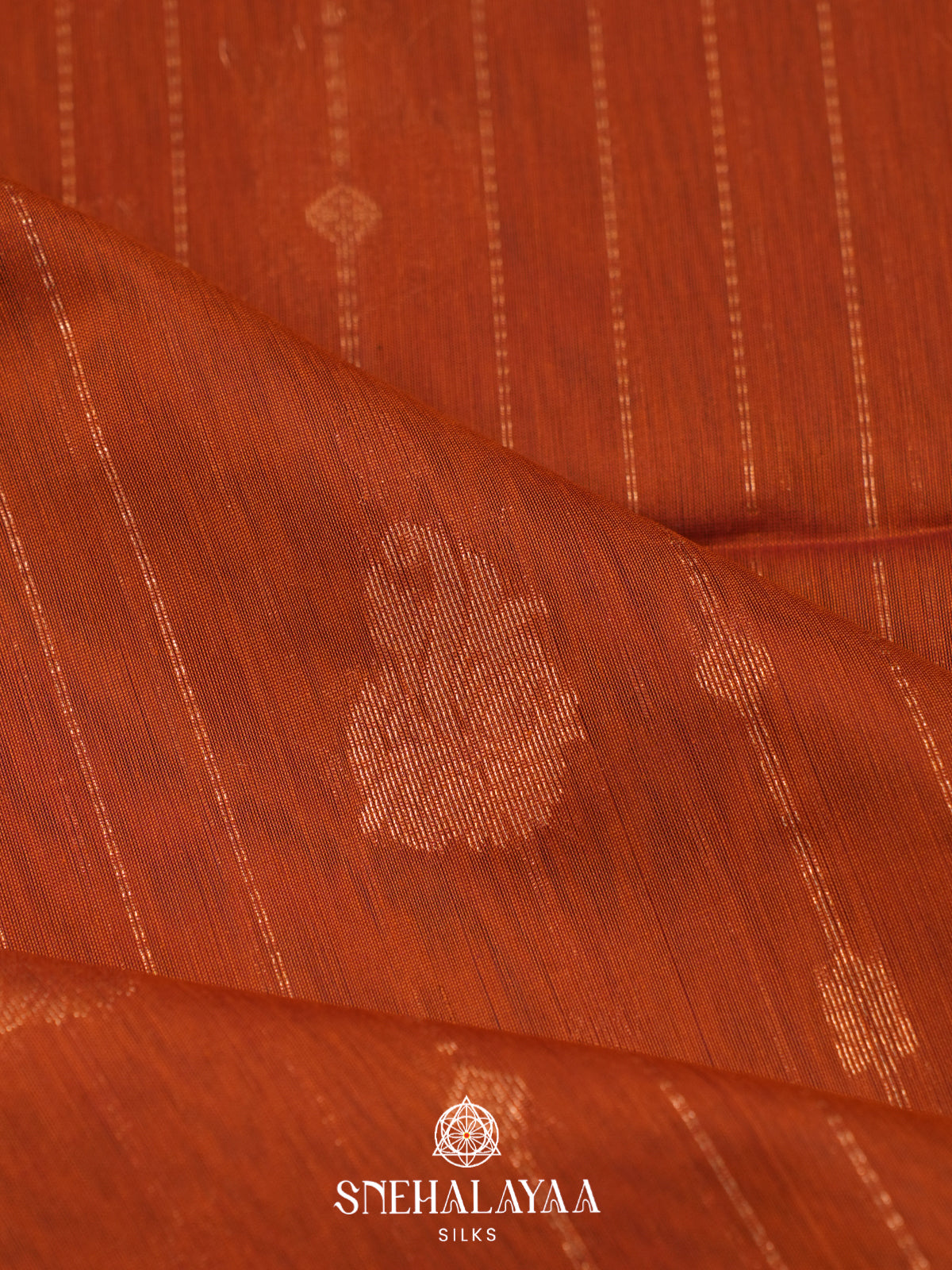 Burnt Orange Kanchi Silk Cotton Saree