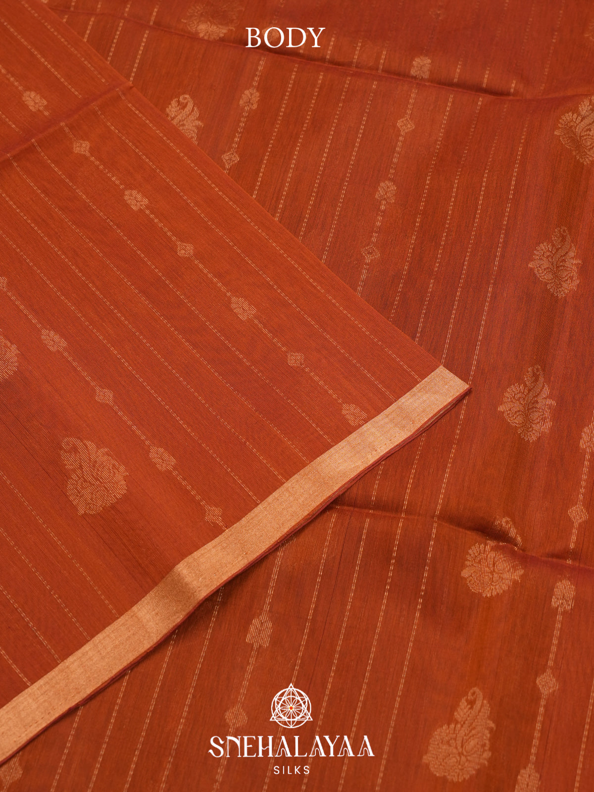 Burnt Orange Kanchi Silk Cotton Saree