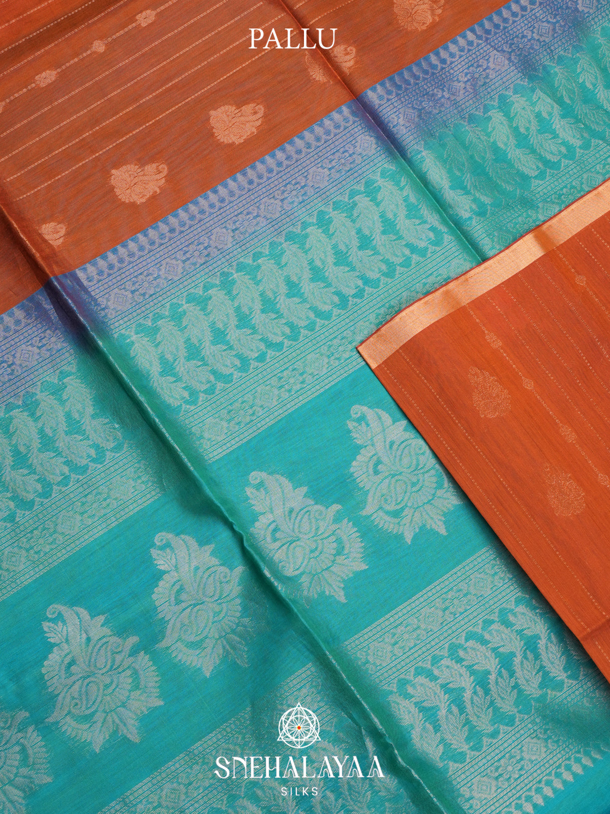 Burnt Orange Kanchi Silk Cotton Saree