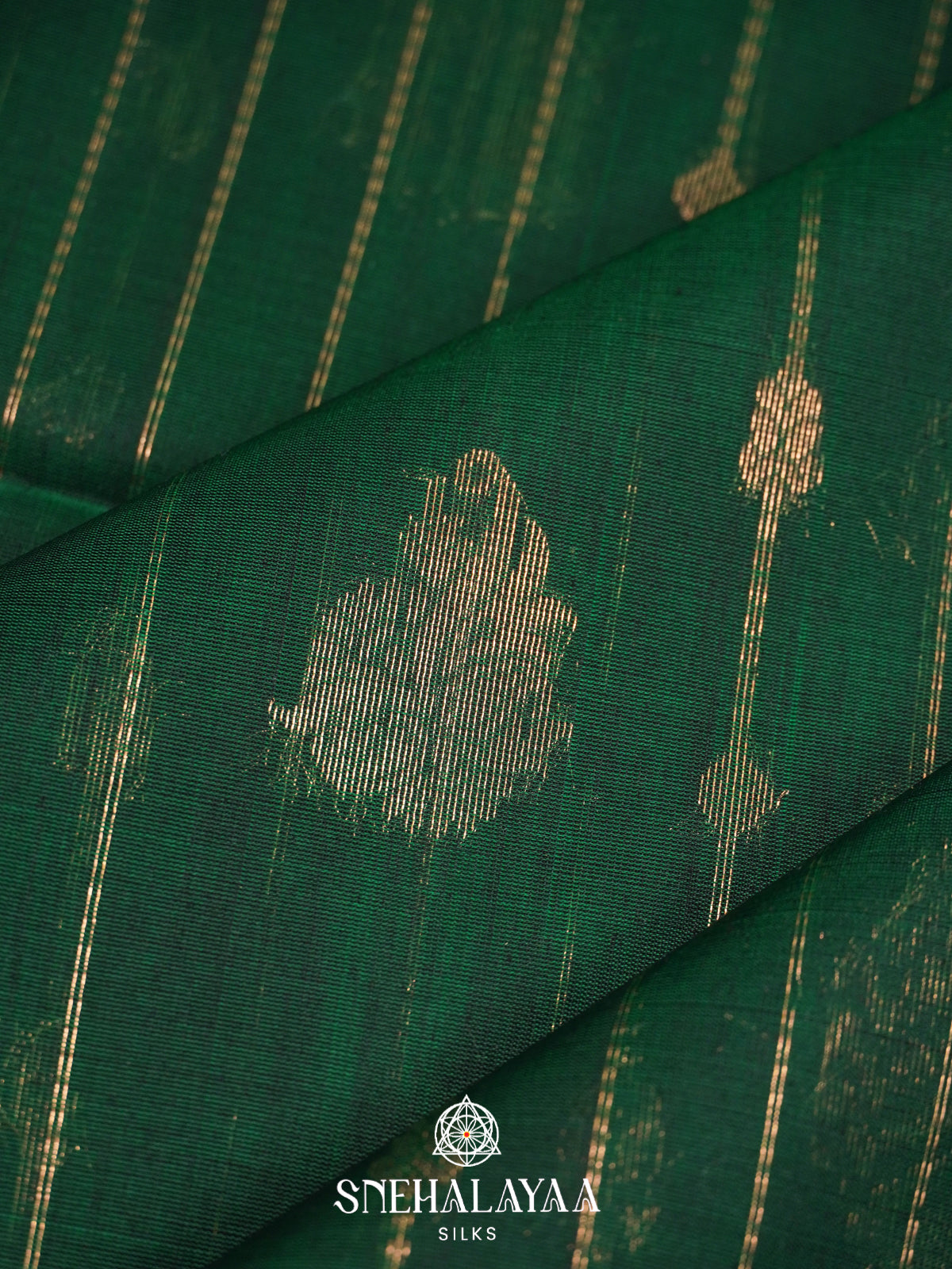 Forest Green Kanchi Silk Cotton Saree