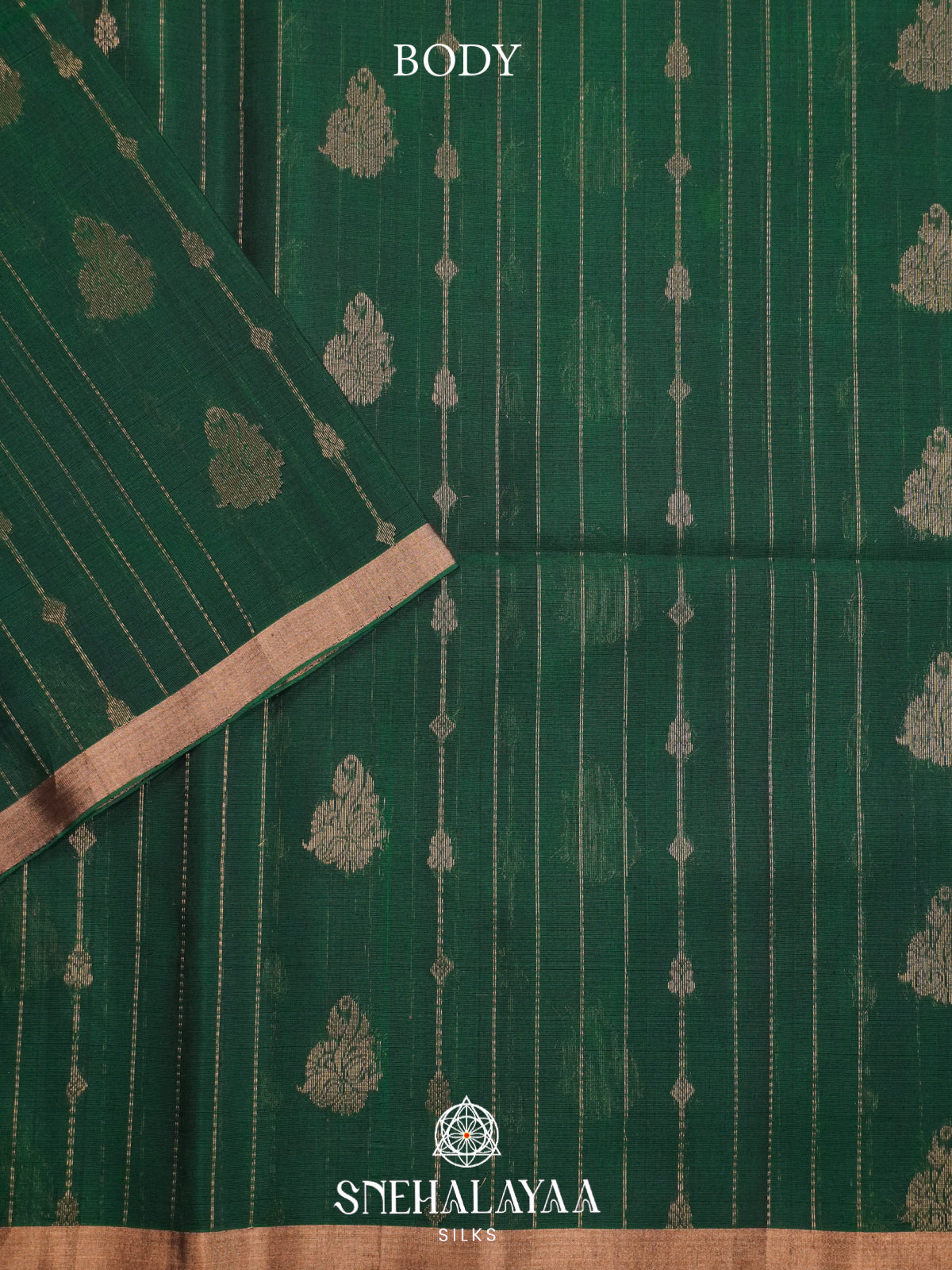 Forest Green Kanchi Silk Cotton Saree