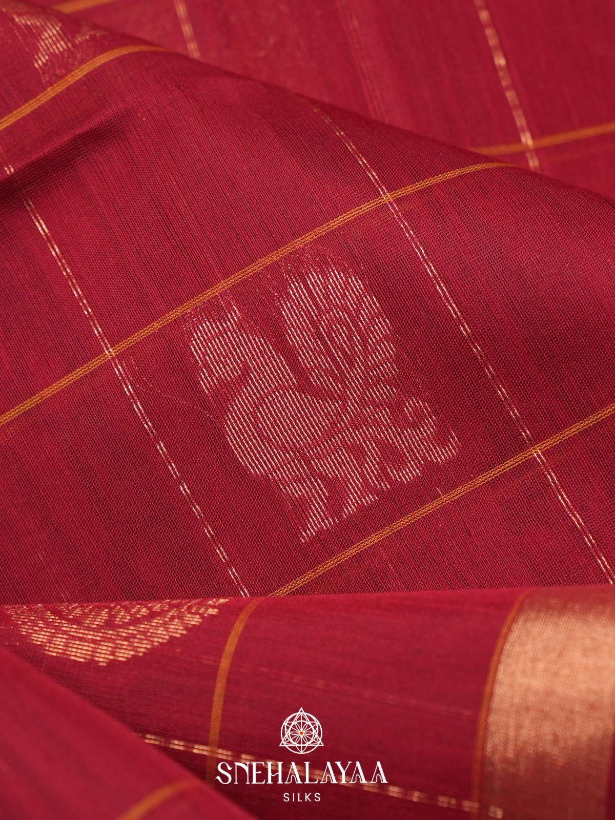 Red Kanchi Silk Cotton Saree