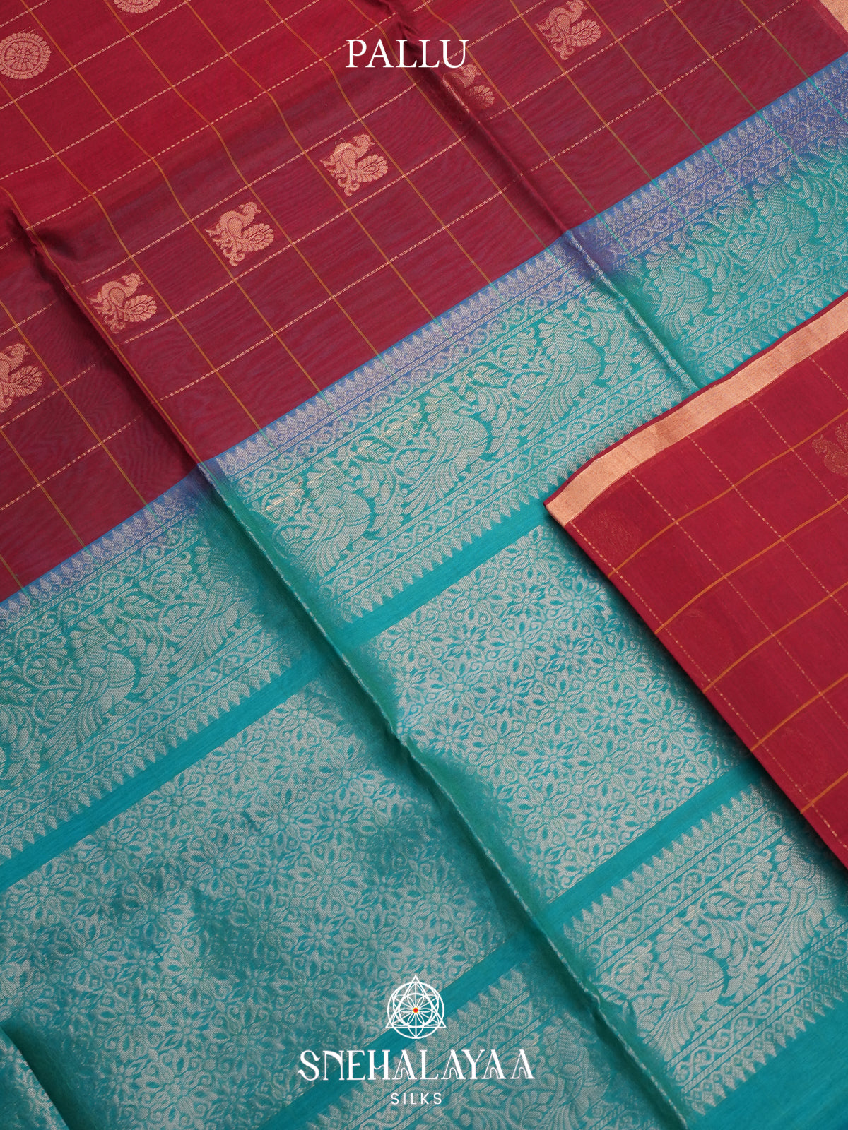 Red Kanchi Silk Cotton Saree