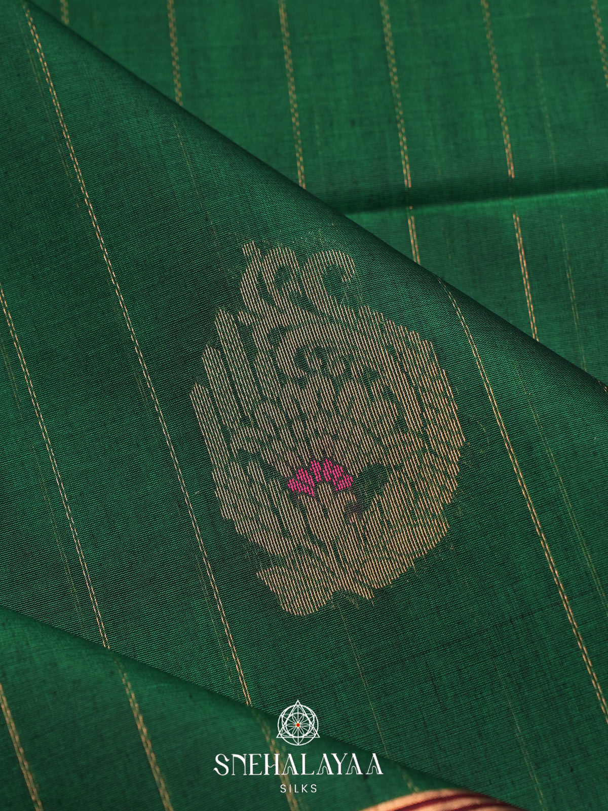 Forest Green Kanchi Silk Cotton Saree