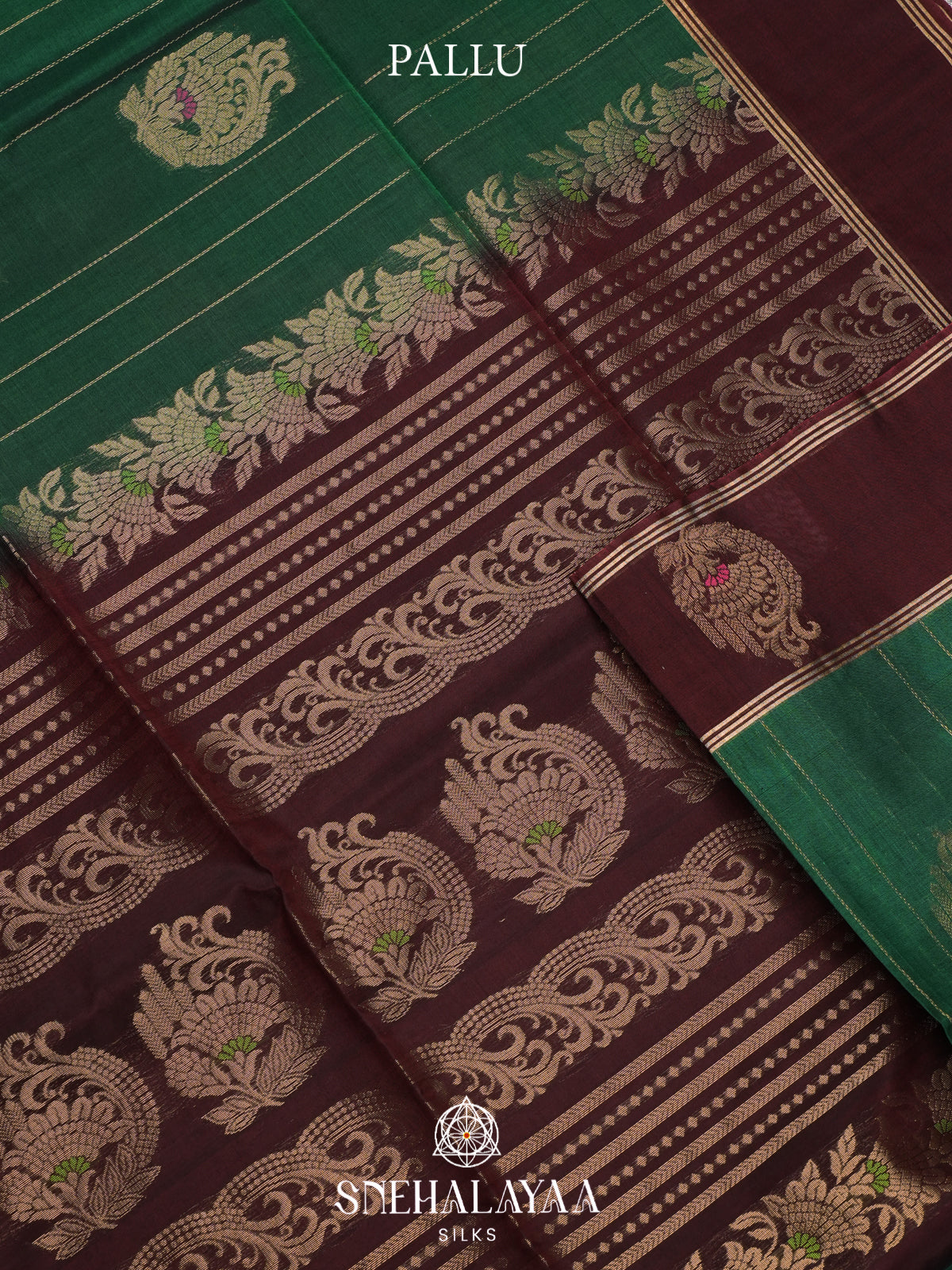 Forest Green Kanchi Silk Cotton Saree