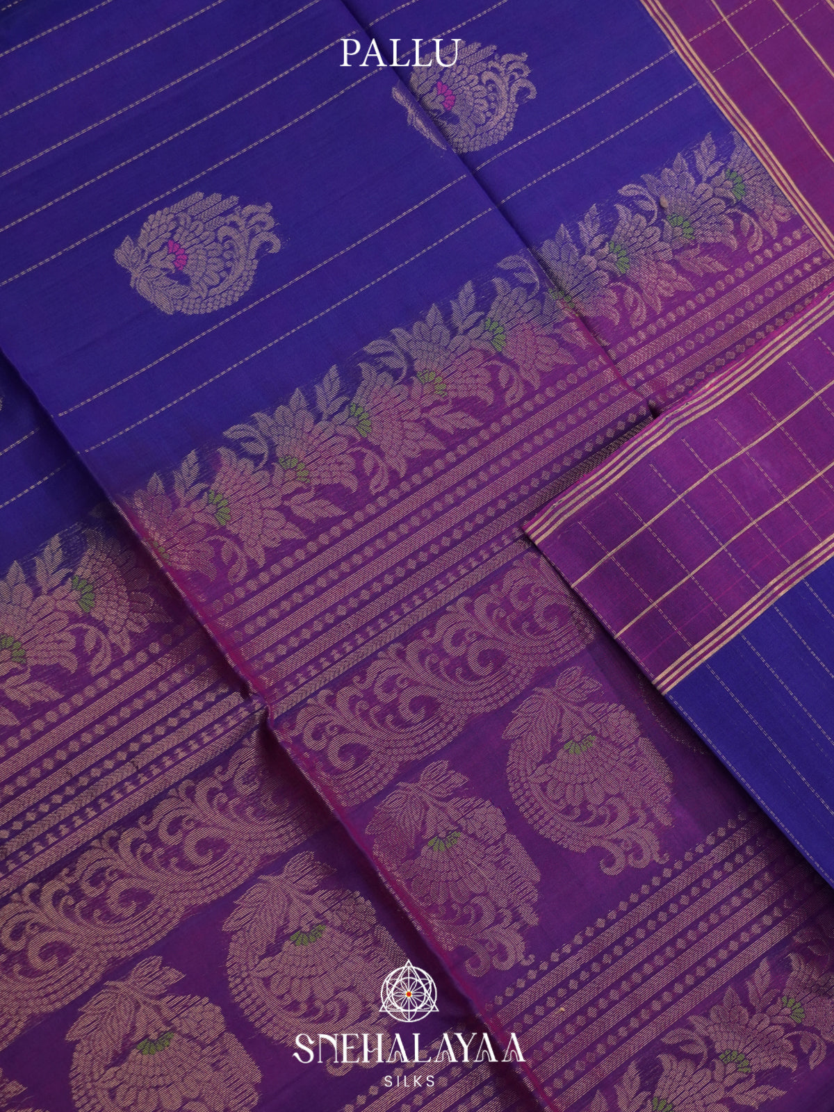 Purple Kanchi Silk Cotton Saree