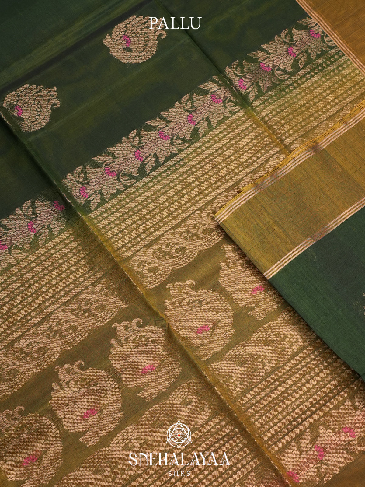 Emerald Green Kanchi Silk Cotton Saree