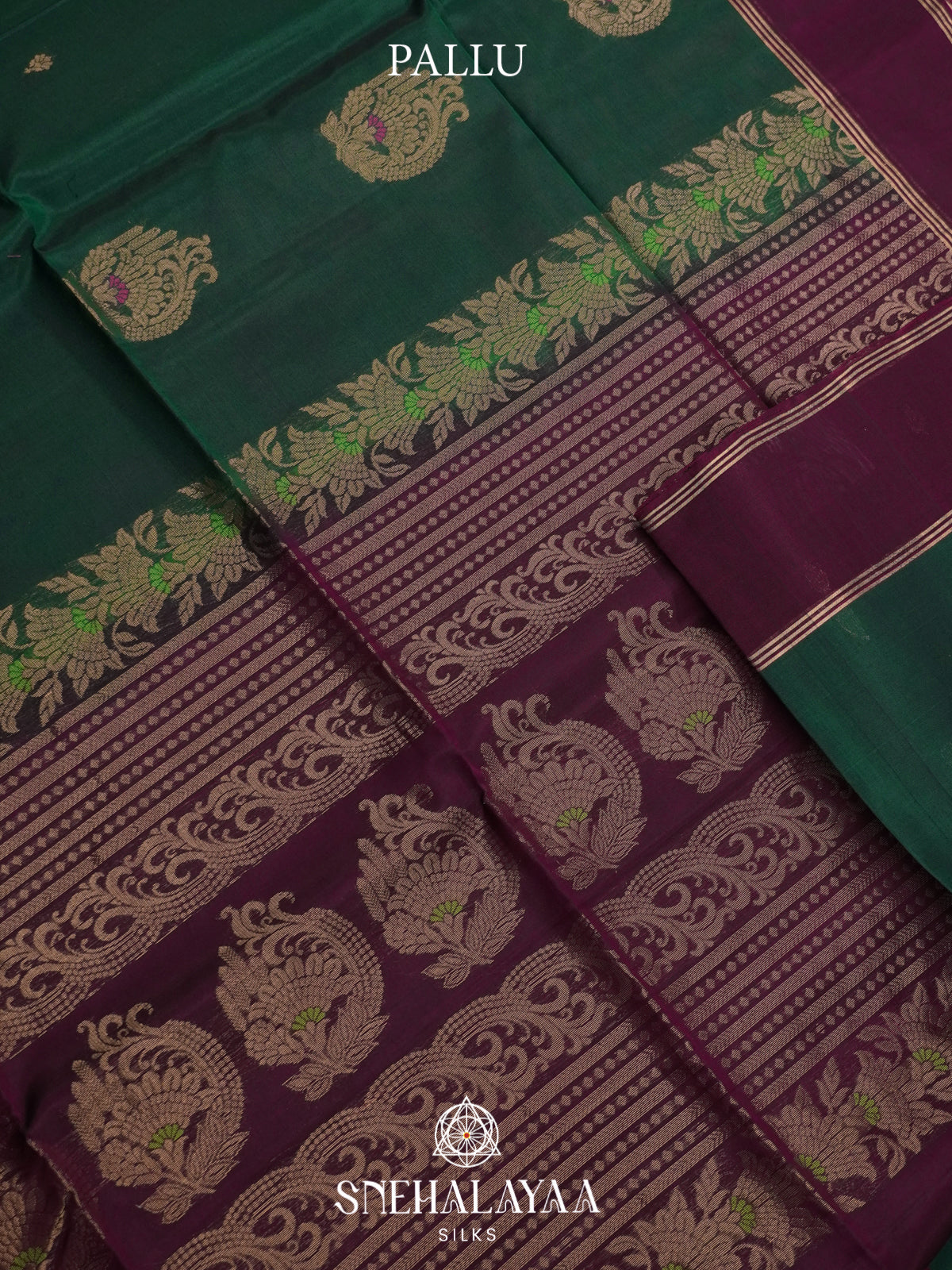 Forest Green Kanchi Silk Cotton Saree