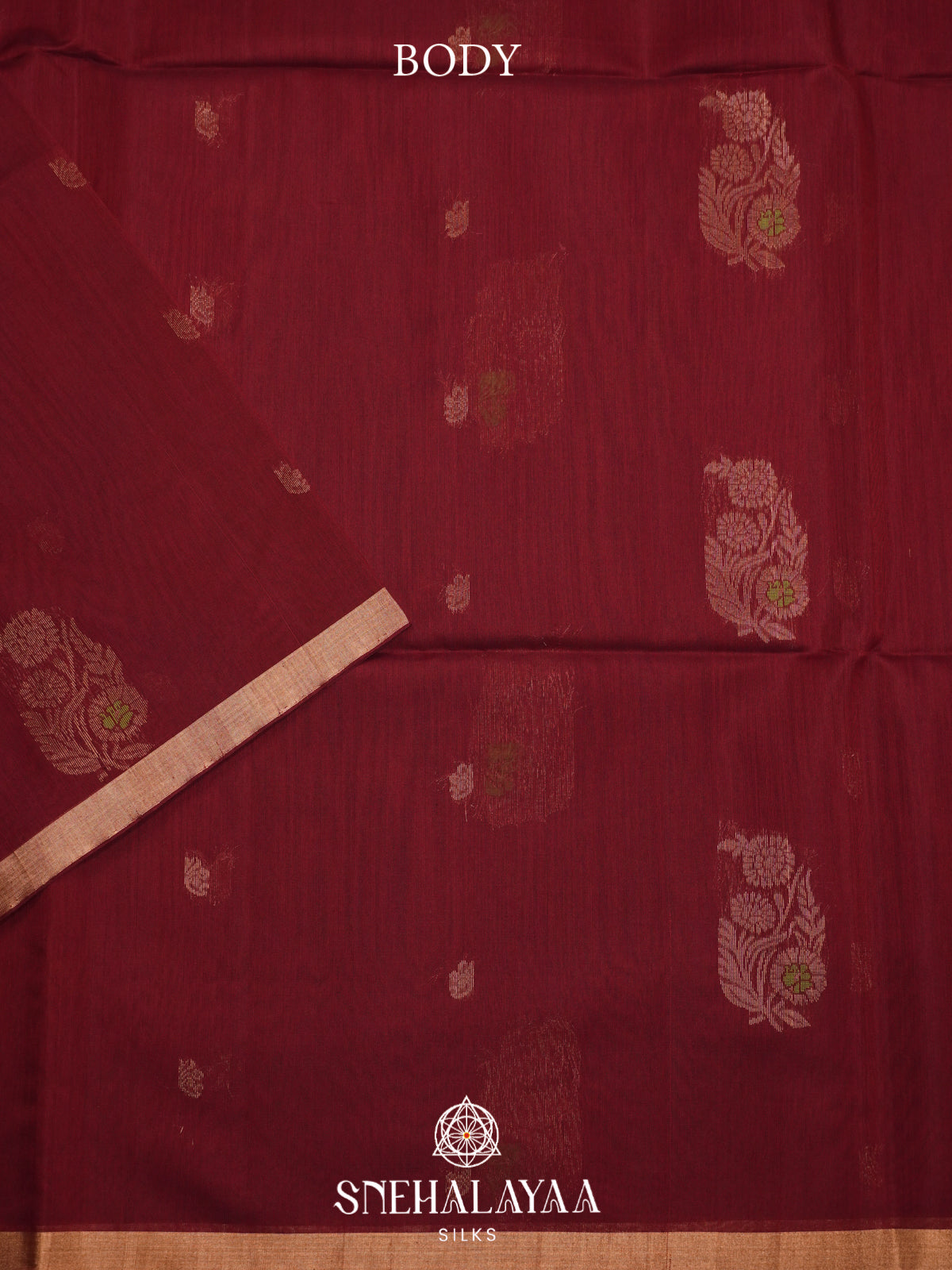 Maroon Kanchi Silk Cotton Saree