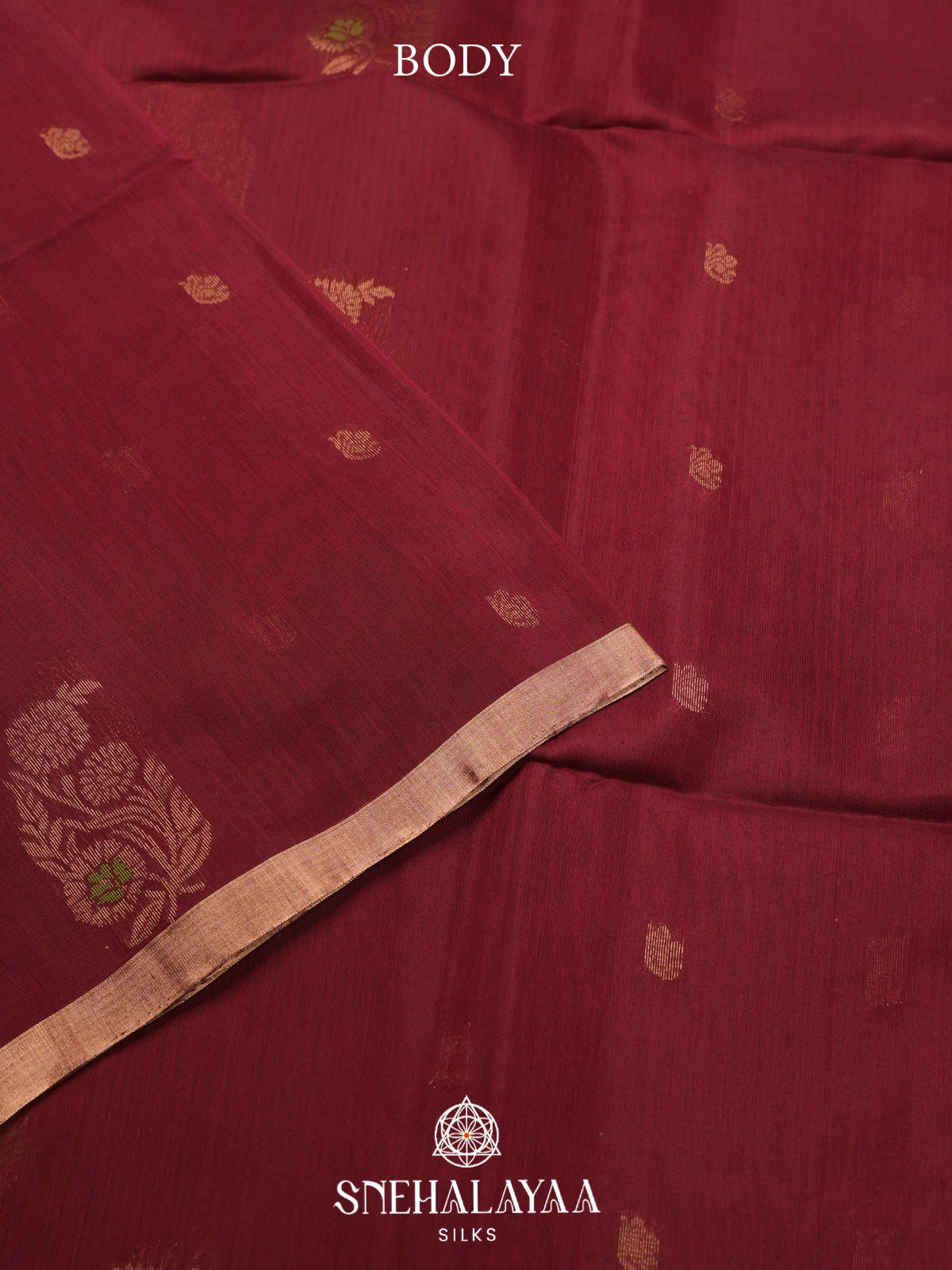 Maroon Kanchi Silk Cotton Saree