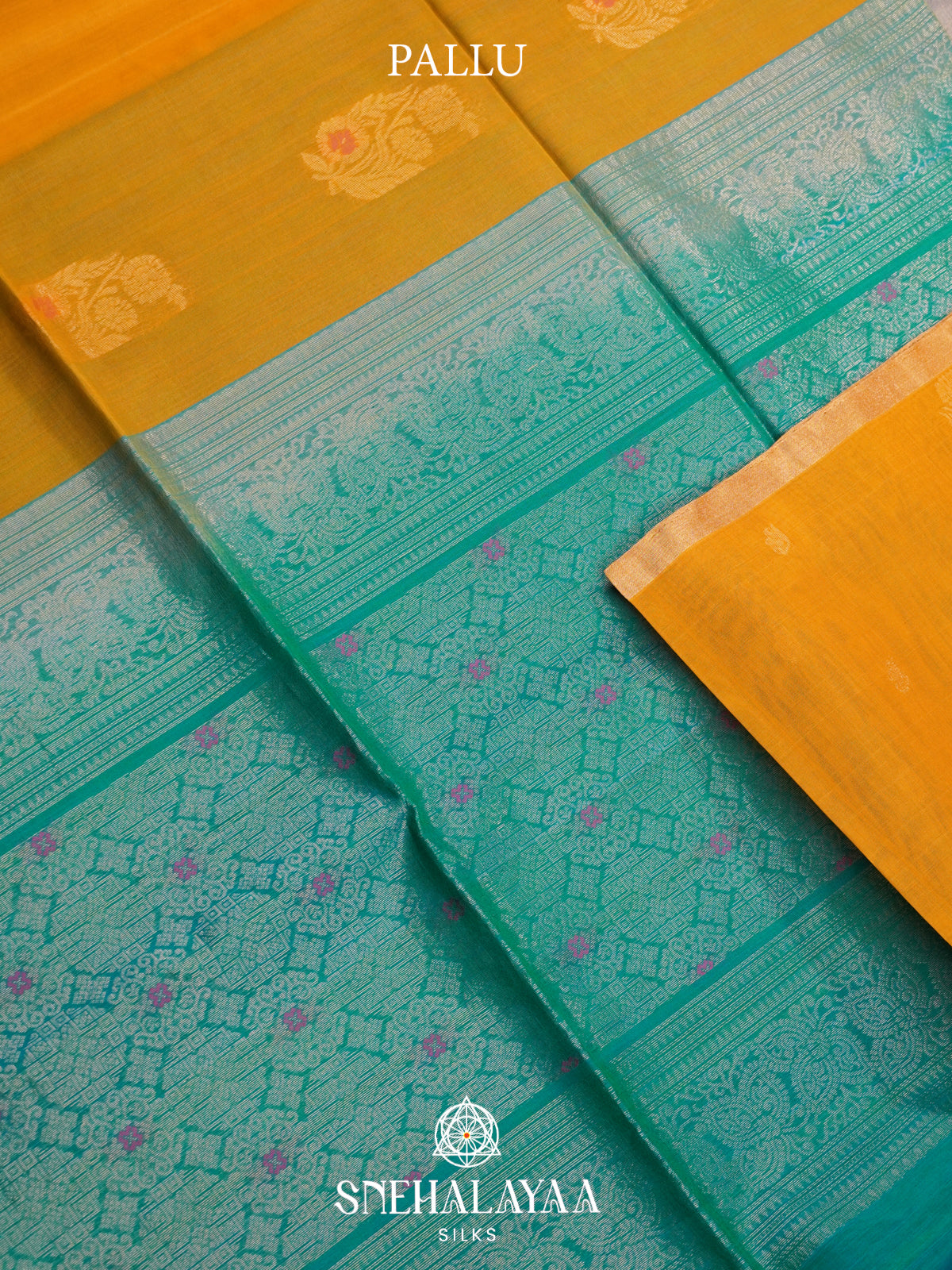 Mango Yellow Kanchi Silk Cotton Saree