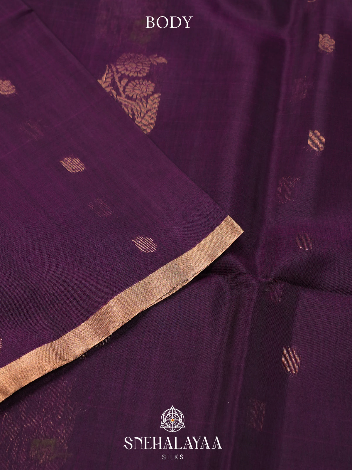 Wine Kanchi Silk Cotton Saree