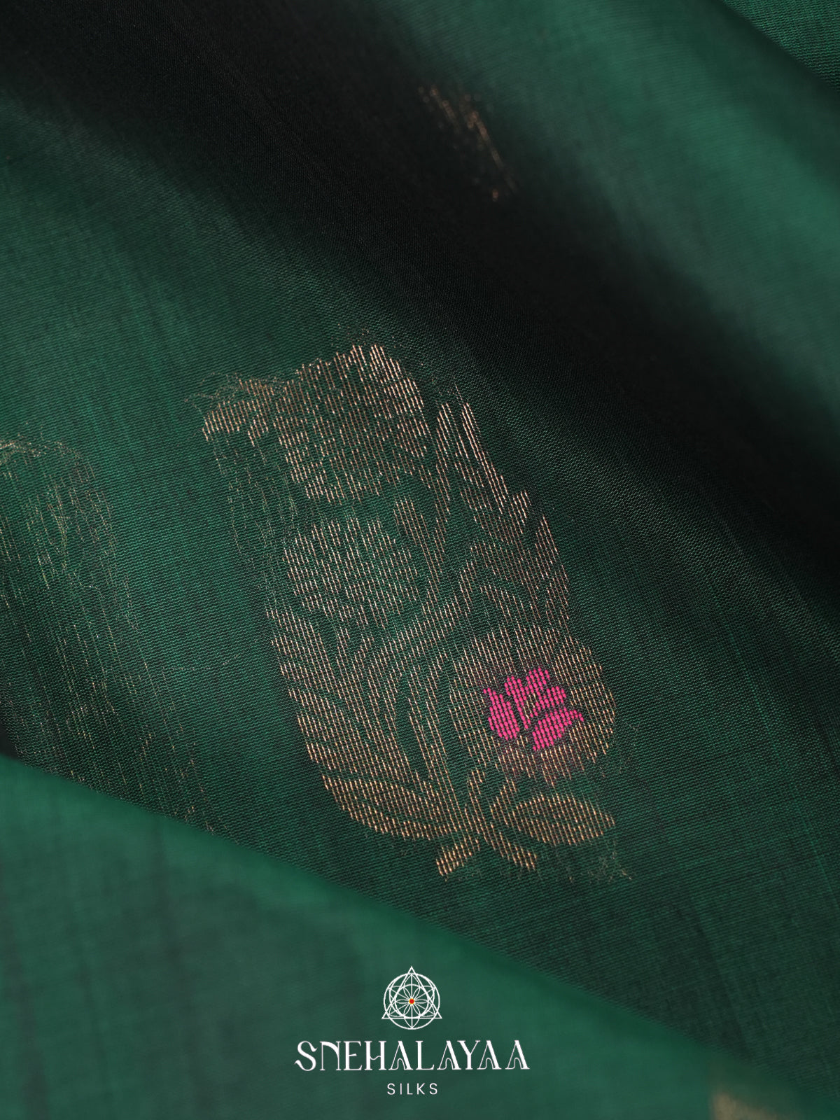 Forest Green Kanchi Silk Cotton Saree