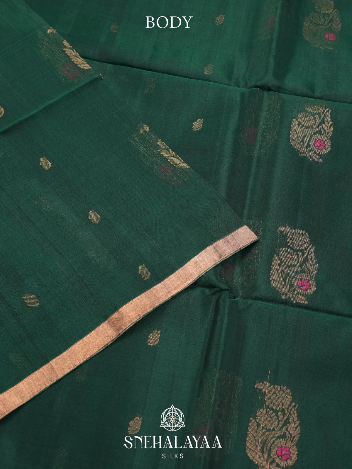 Forest Green Kanchi Silk Cotton Saree