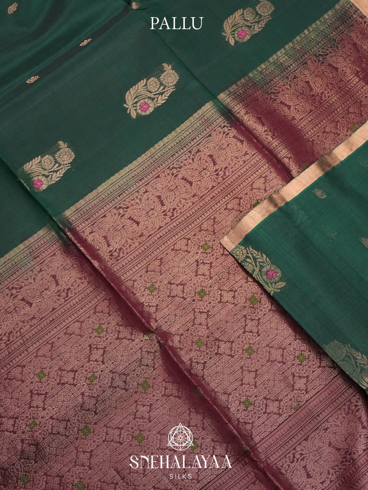 Forest Green Kanchi Silk Cotton Saree