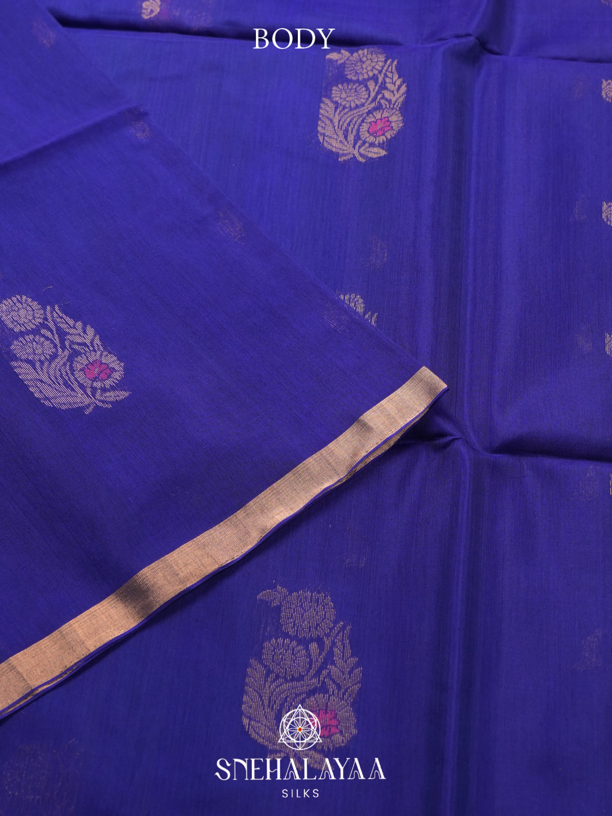 Royal Blue Kanchi Silk Cotton Saree