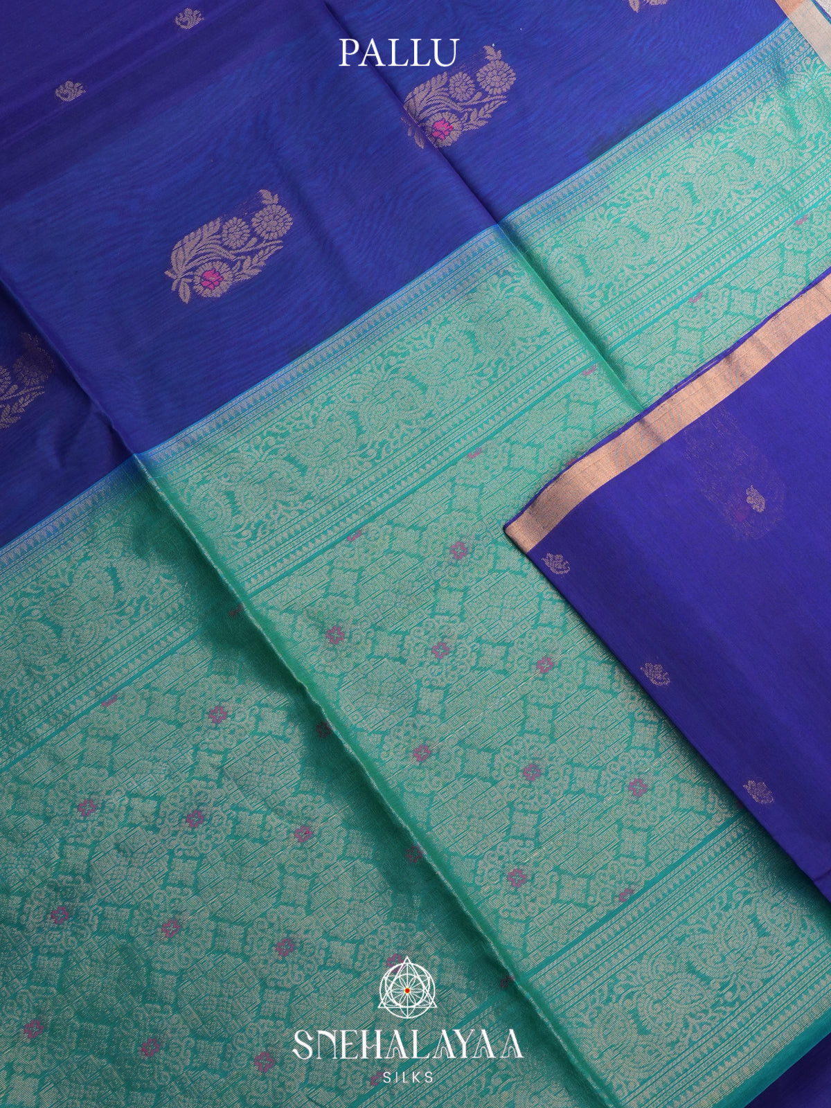 Royal Blue Kanchi Silk Cotton Saree