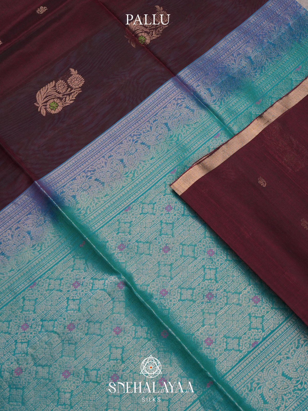 Coffee Brown Kanchi Silk Cotton Saree
