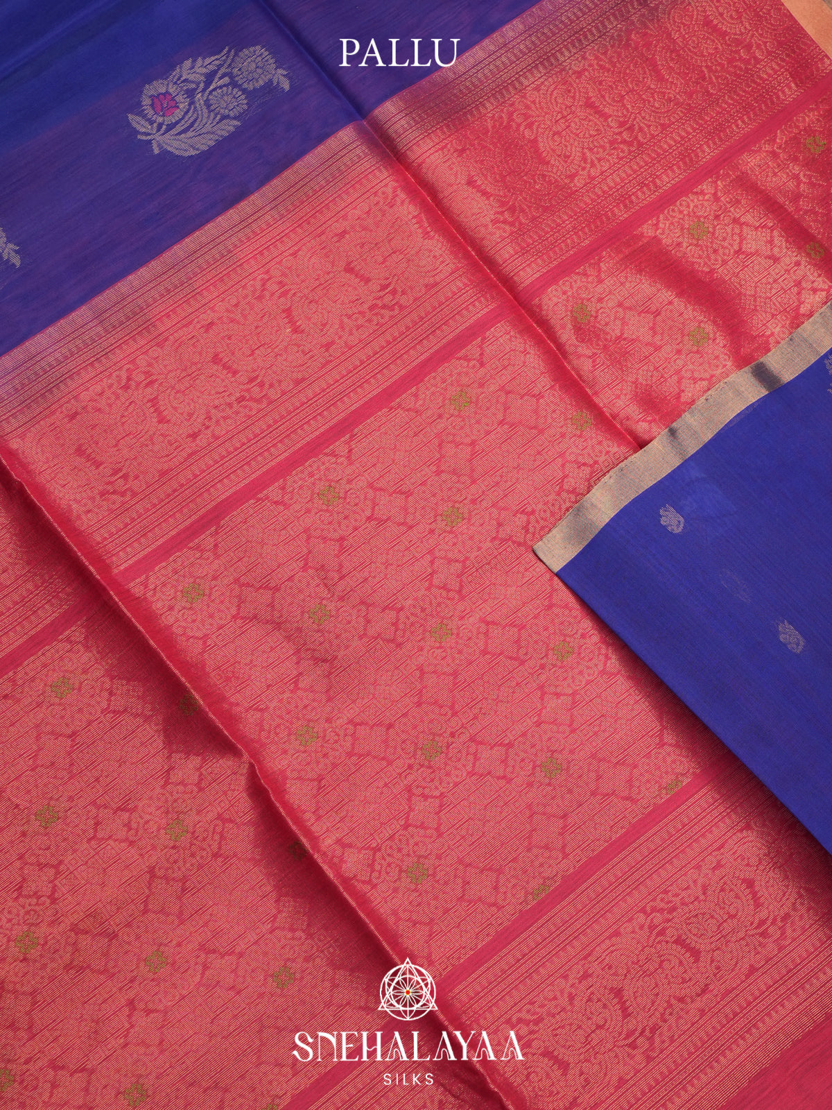 Purple Kanchi Silk Cotton Saree