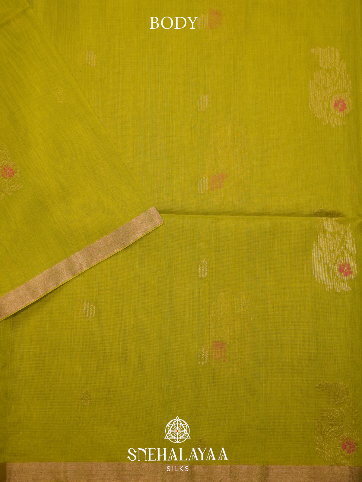 Lime Green Kanchi Silk Cotton Saree