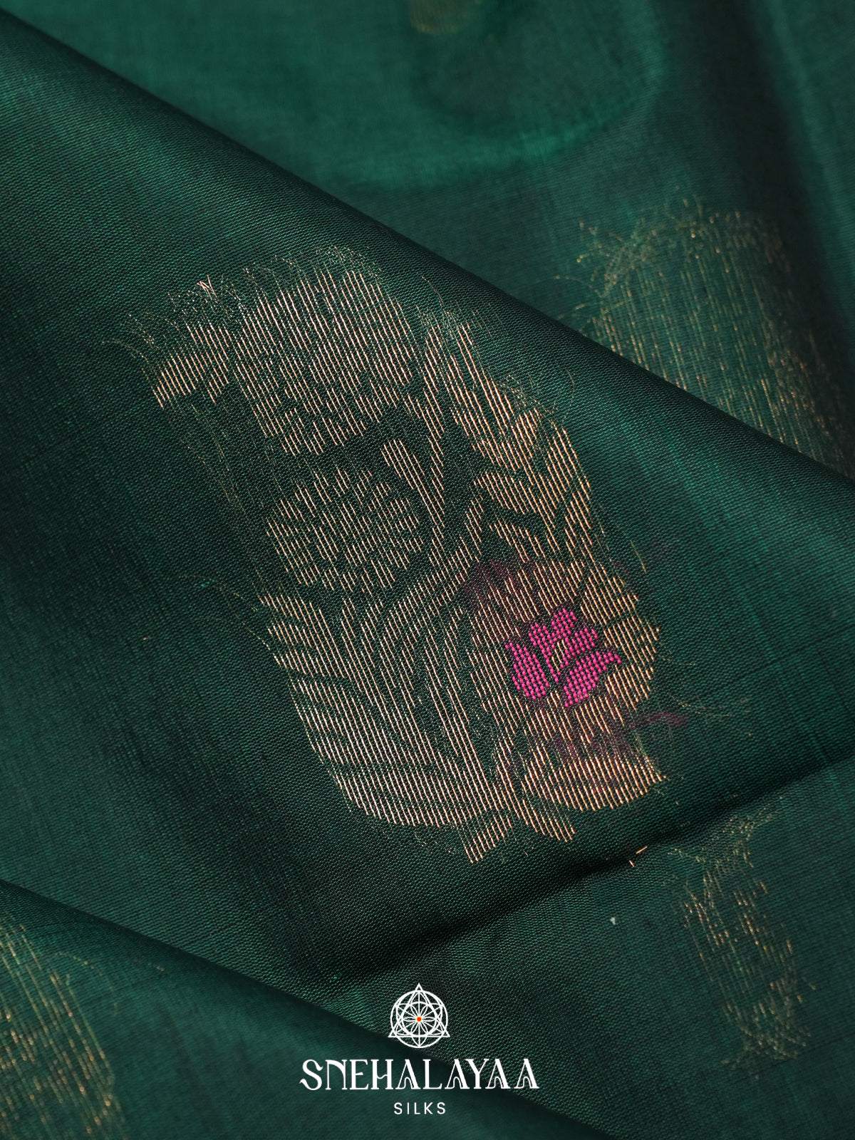 Forest Green Kanchi Silk Cotton Saree