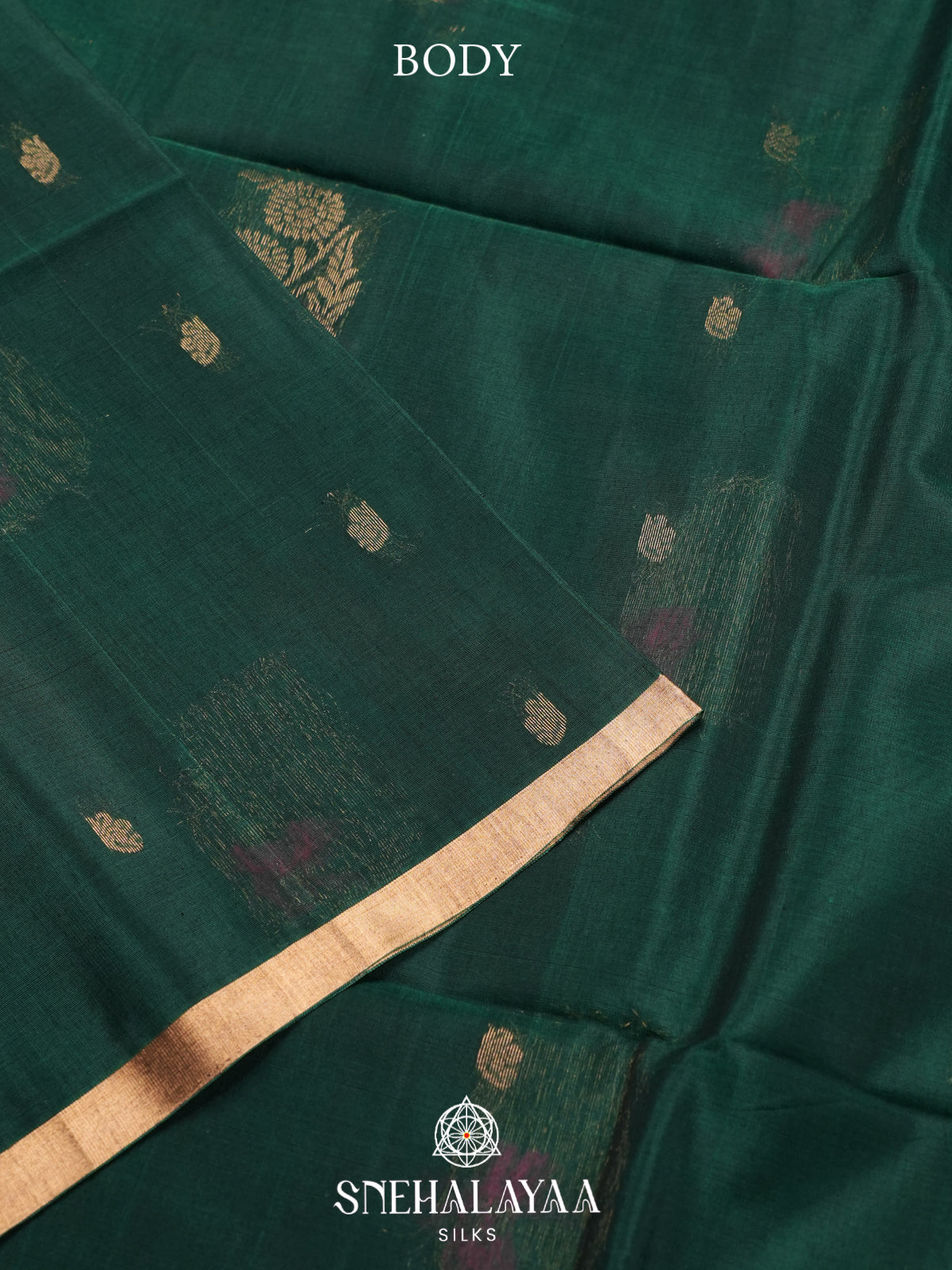 Forest Green Kanchi Silk Cotton Saree