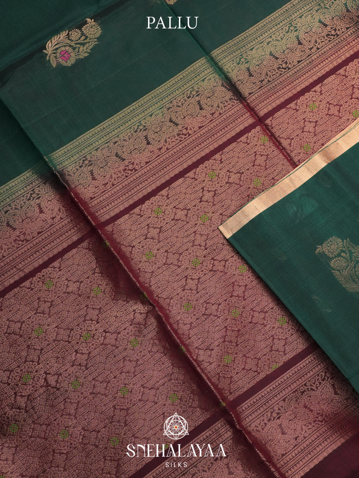 Forest Green Kanchi Silk Cotton Saree