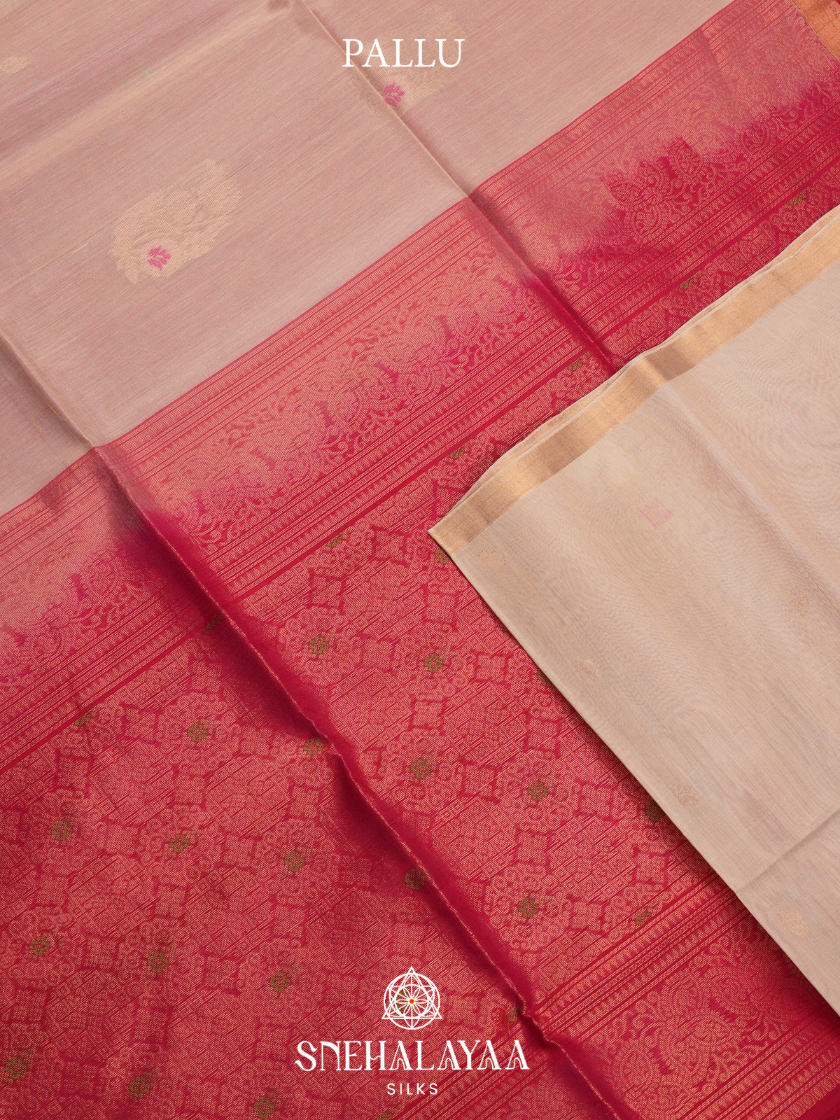Cream Kanchi Silk Cotton Saree