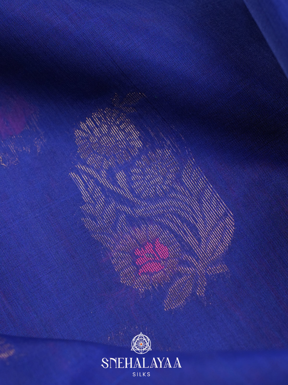Ink Blue Kanchi Silk Cotton Saree