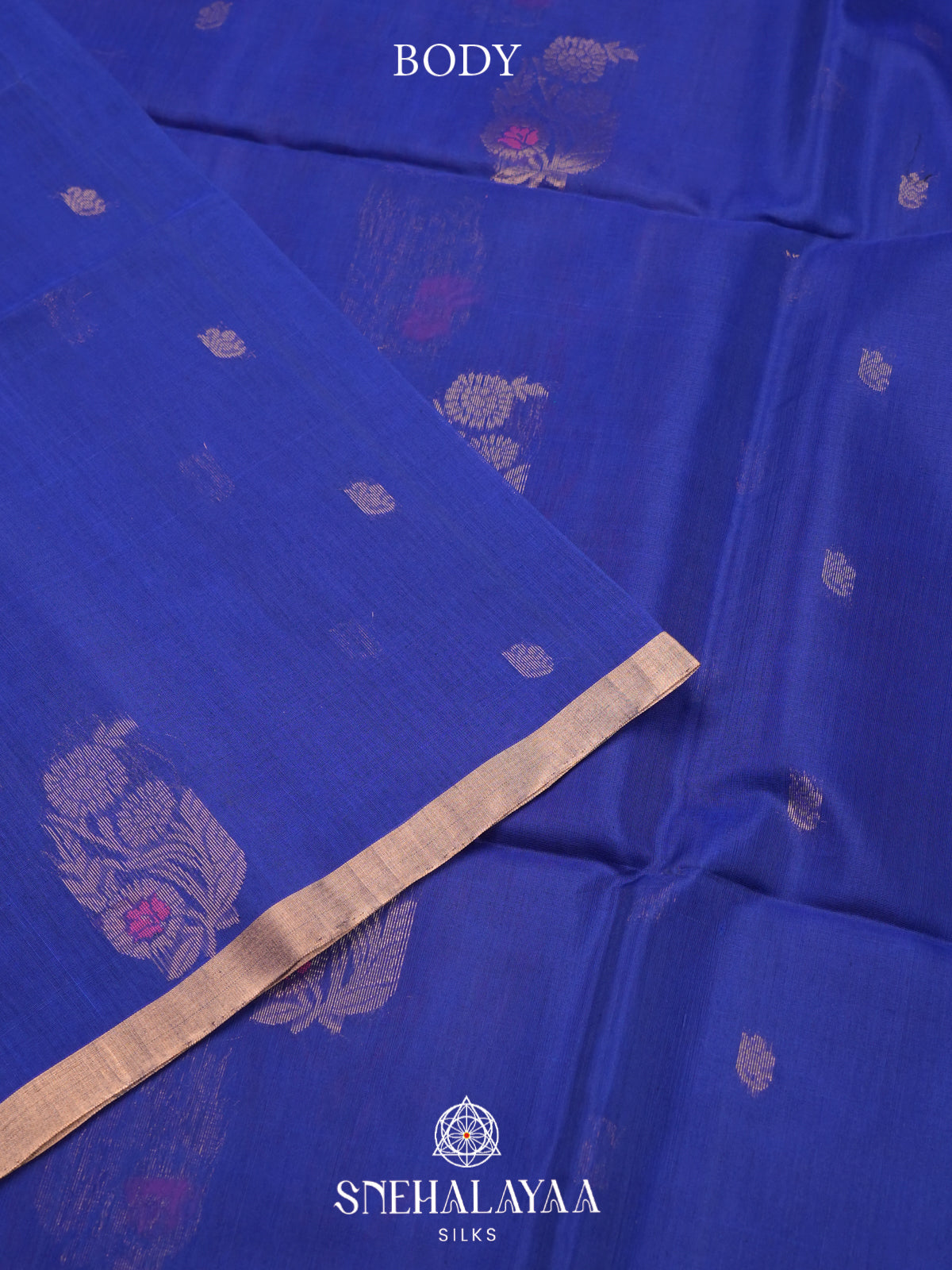 Ink Blue Kanchi Silk Cotton Saree