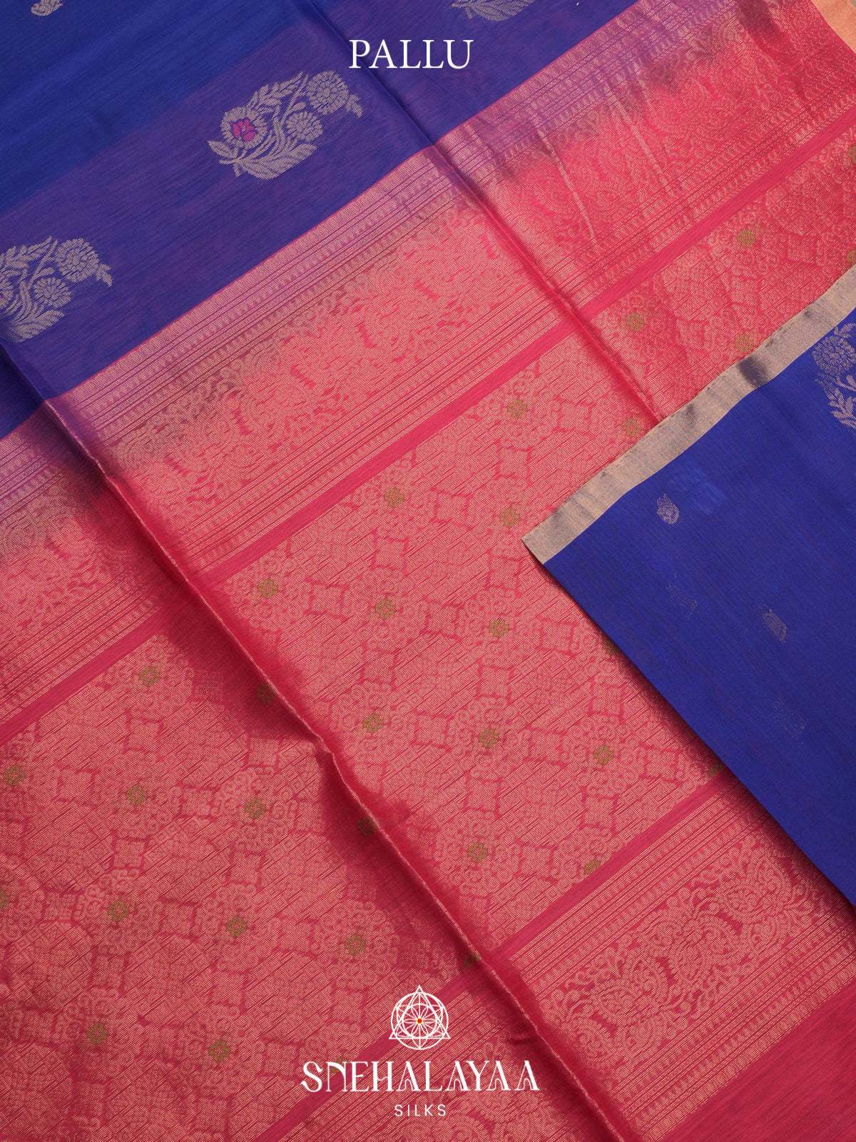 Ink Blue Kanchi Silk Cotton Saree