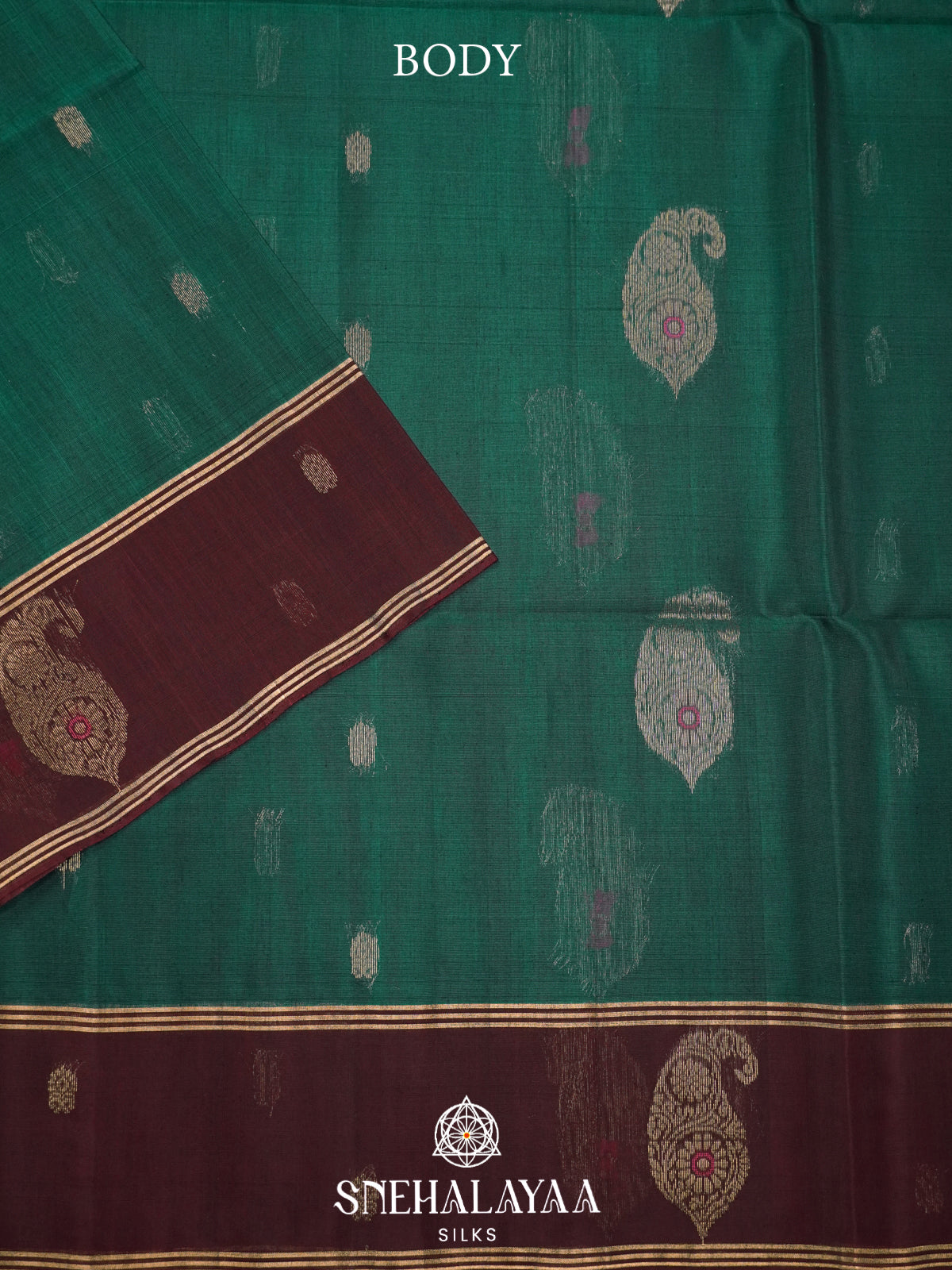 Forest Green Kanchi Silk Cotton Saree