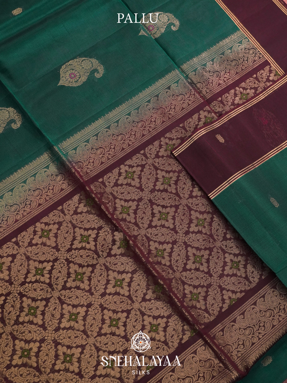 Forest Green Kanchi Silk Cotton Saree