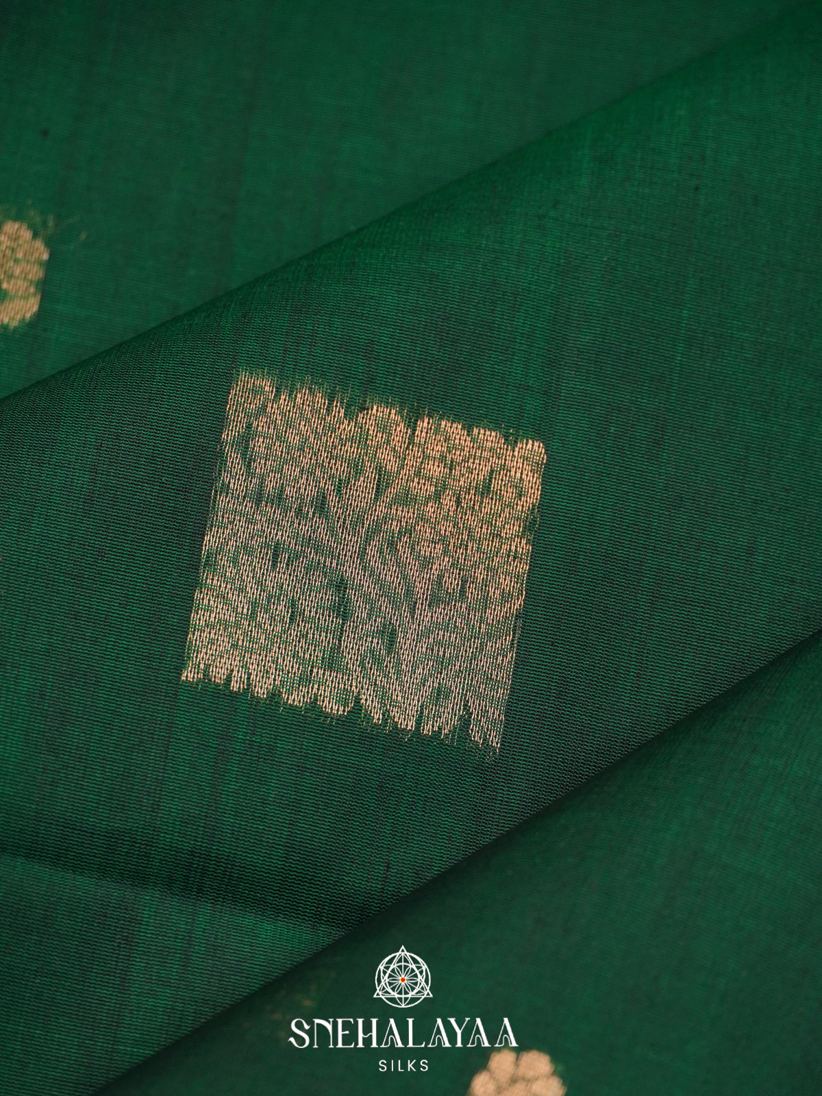 Forest Green Kanchi Silk Cotton Saree