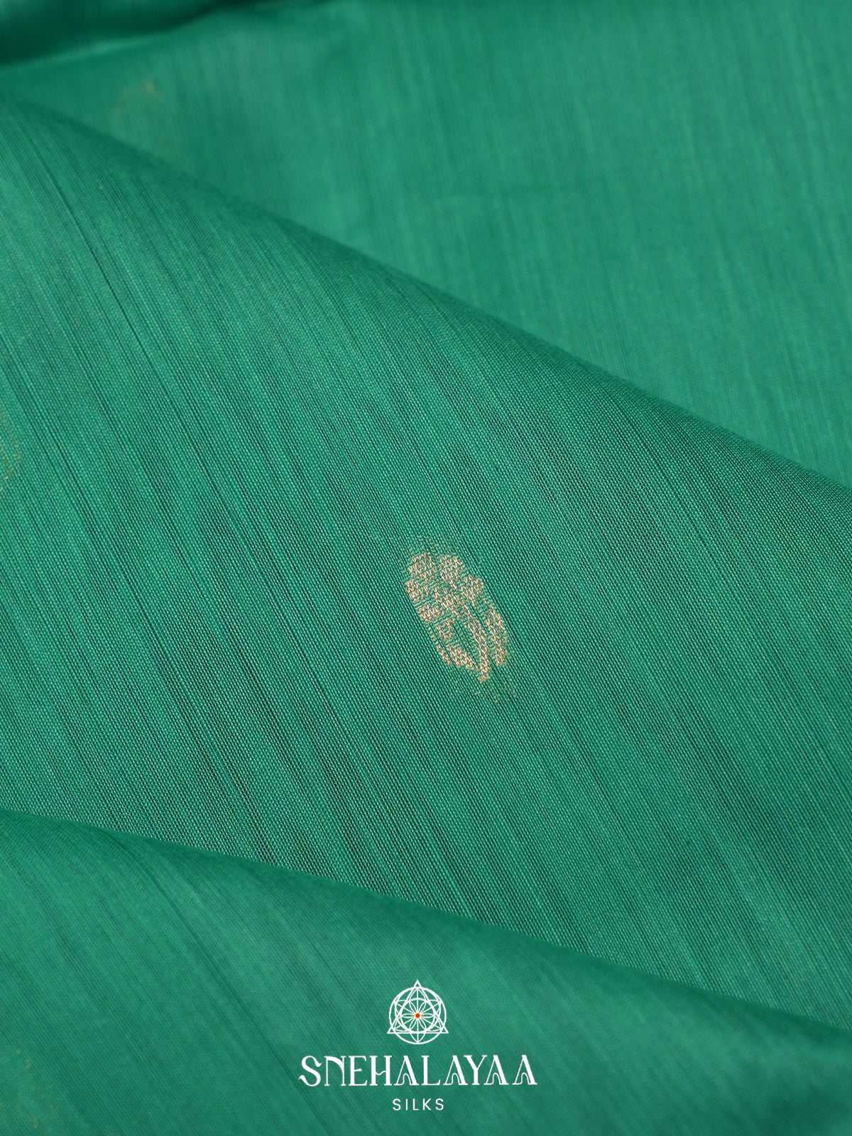 Teal Green Kanchi Silk Cotton Saree