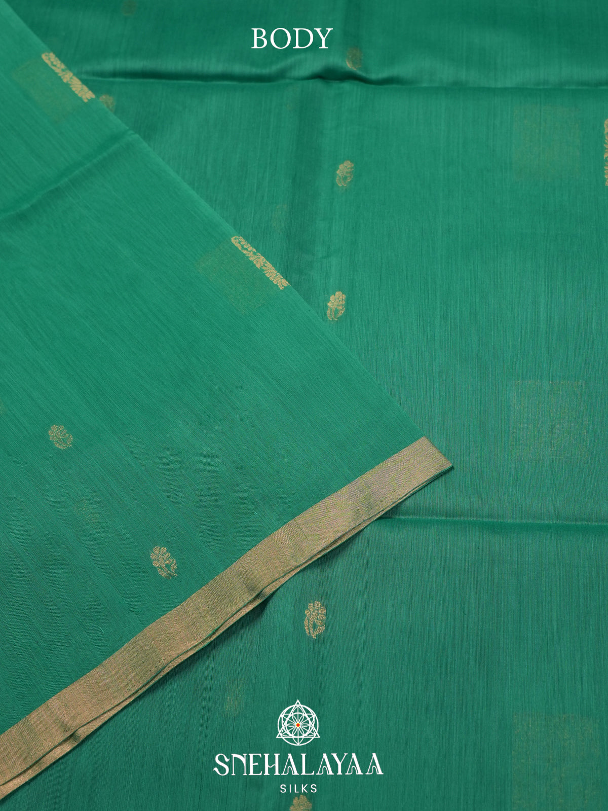 Teal Green Kanchi Silk Cotton Saree