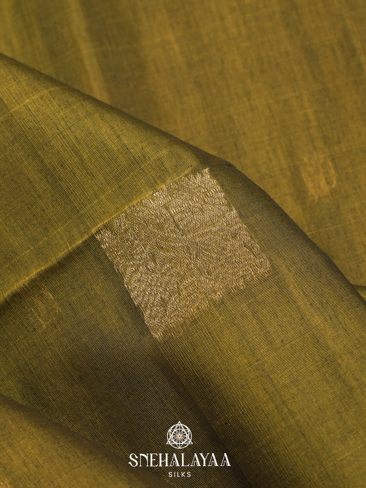 Olive Green Kanchi Silk Cotton Saree