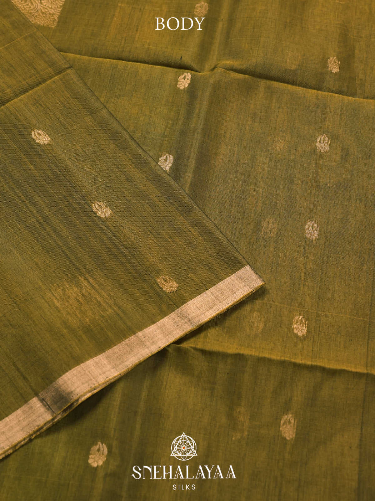 Olive Green Kanchi Silk Cotton Saree