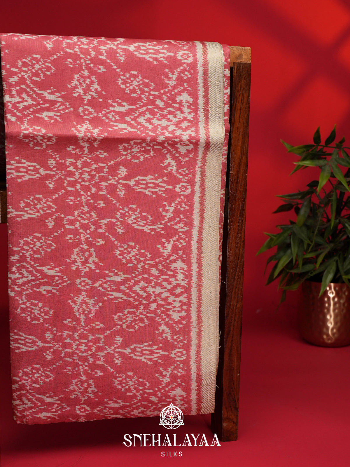 Coral Tussar Saree
