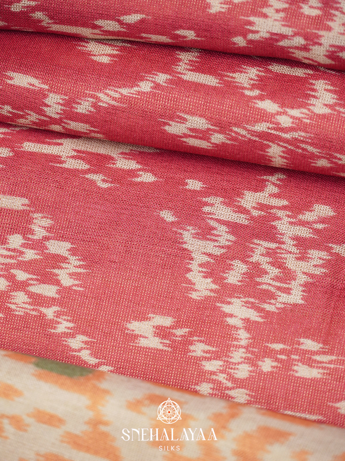 Coral Tussar Saree