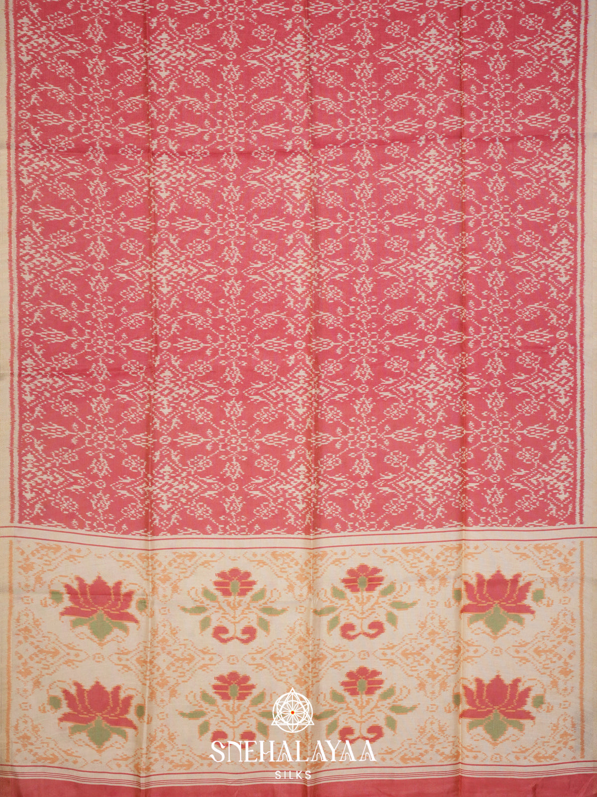 Coral Tussar Saree