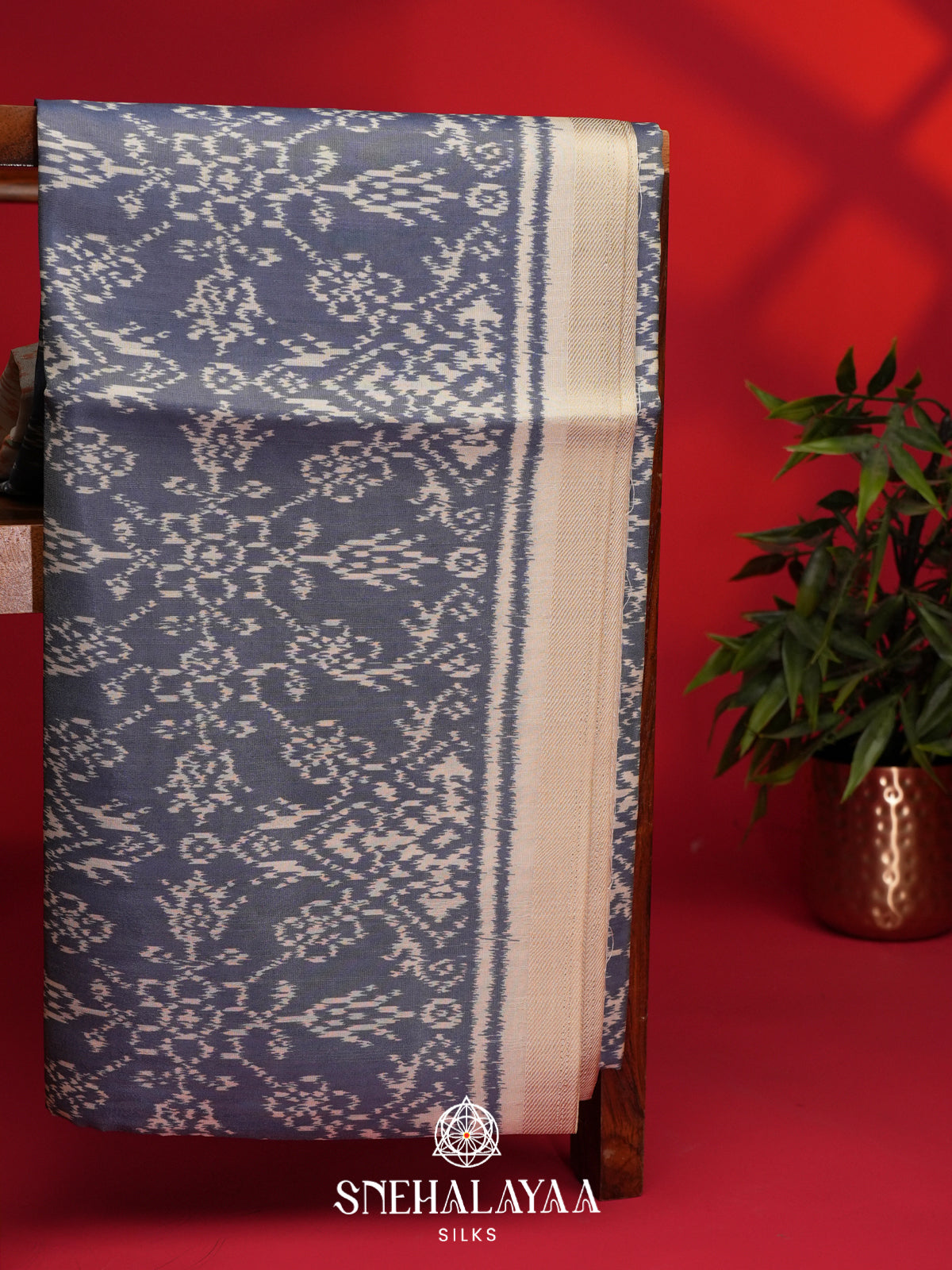 Blue Tussar Saree