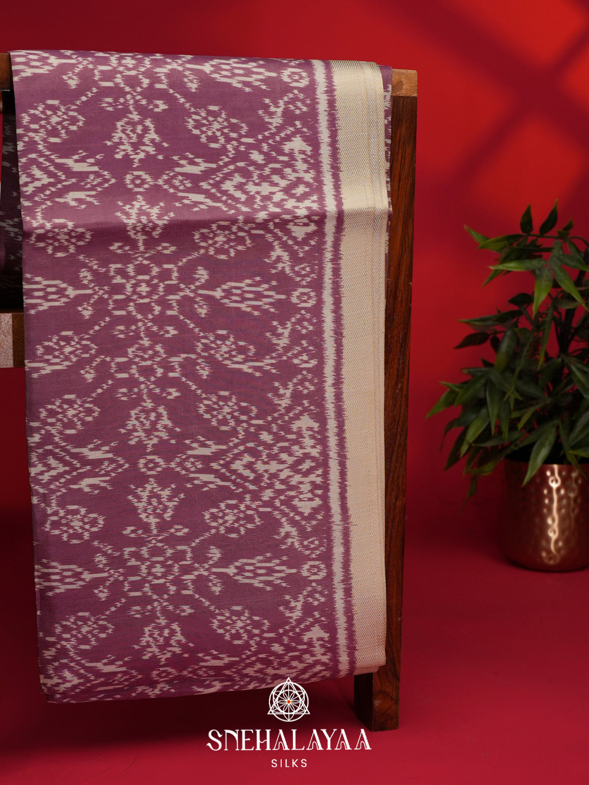 Mauve Purple Tussar Saree
