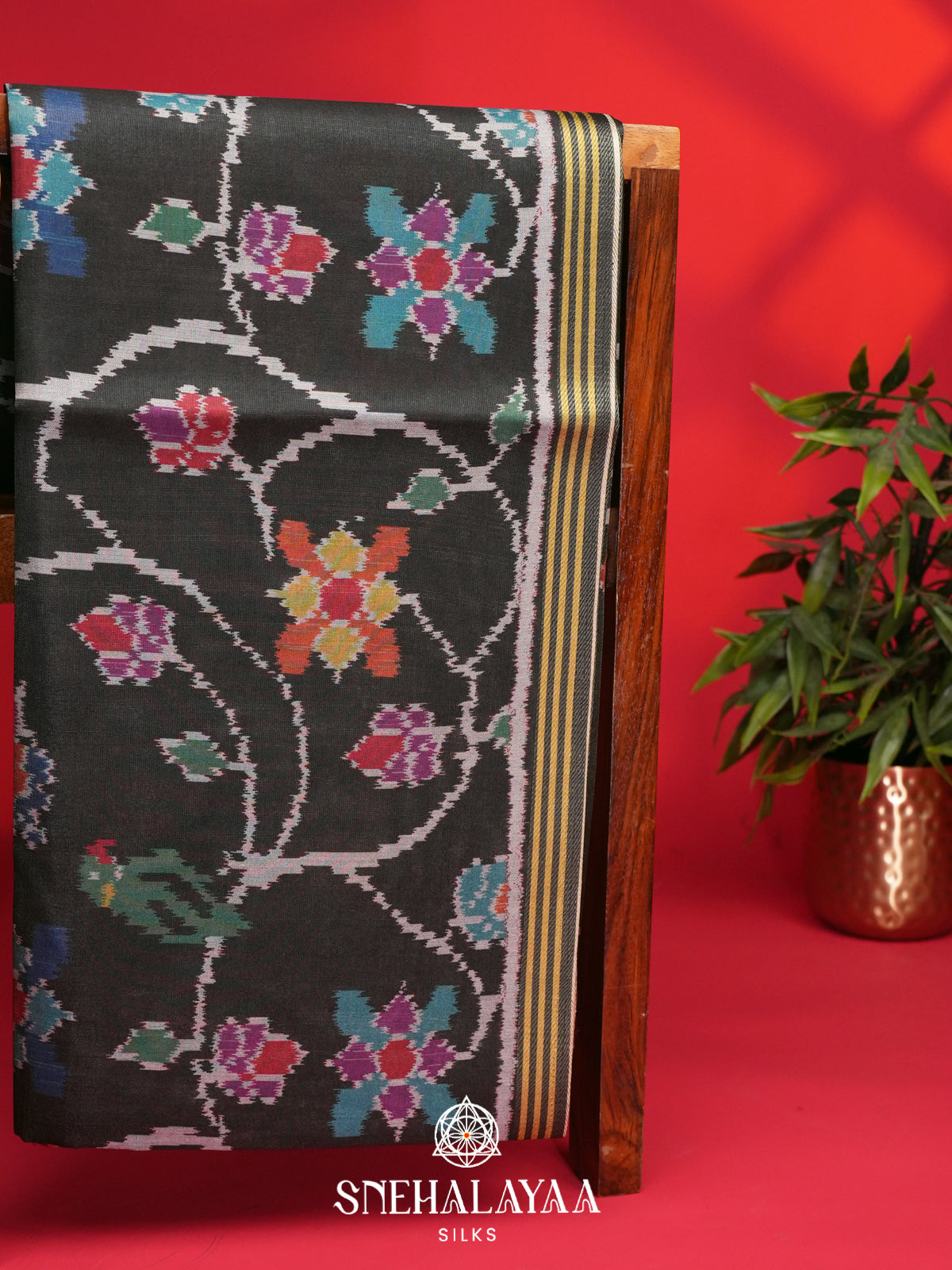 Forest Green Tussar Saree