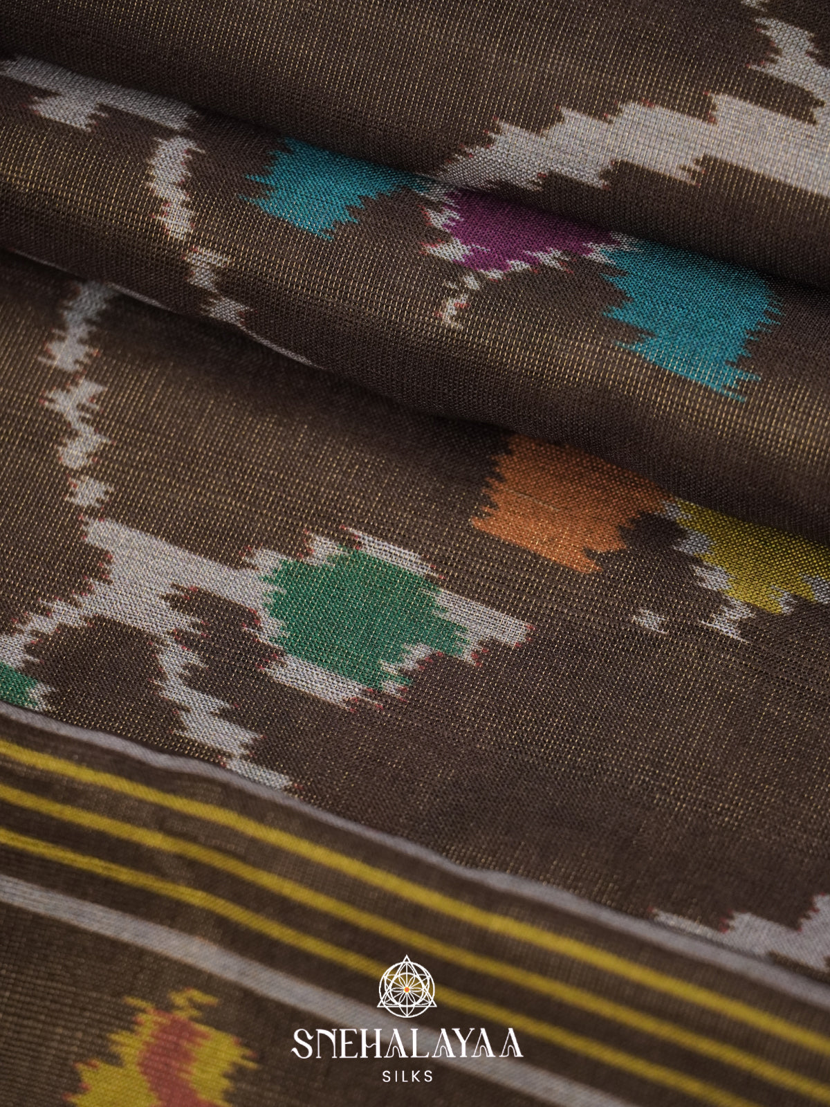 Olive Green Tussar Saree